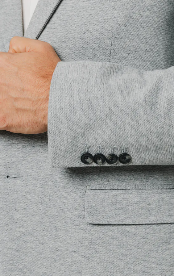 Grey Cotton Pique Jacket - photo 2