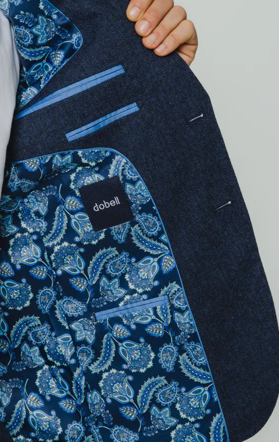 Blue Herringbone Tweed Suit - photo 4 Blue Herringbone Tweed Suit - photo 4