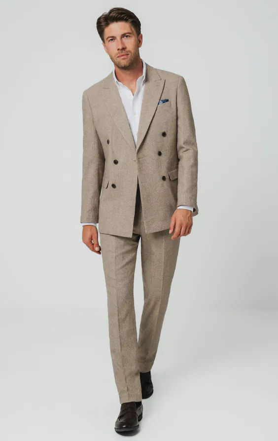 Camel Twill Tweed Suit Jacket - photo 1 Camel Twill Tweed Suit Jacket - photo 1