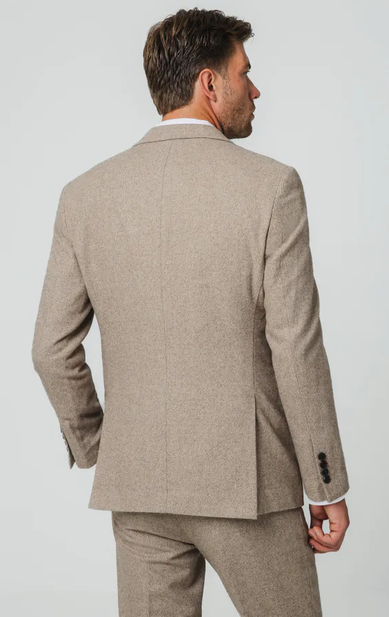 Camel Twill Tweed Suit Jacket - photo 5 Camel Twill Tweed Suit Jacket - photo 5