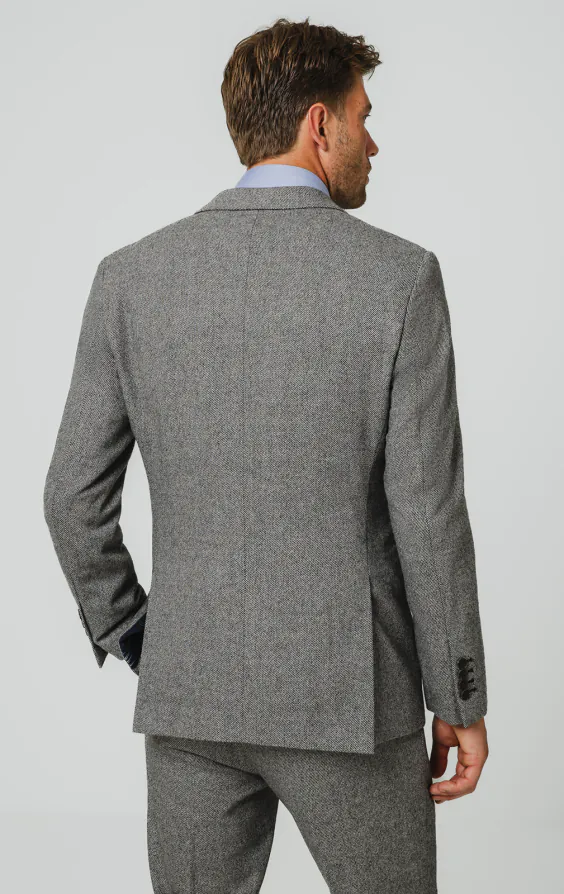 Grey Twill Tweed Suit Jacket - photo 5 Grey Twill Tweed Suit Jacket - photo 5