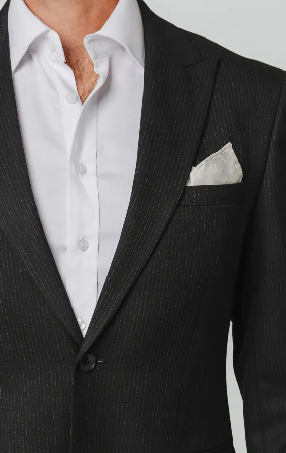 Black Pinstripe Suit Jacket - photo 3 Black Pinstripe Suit Jacket - photo 3