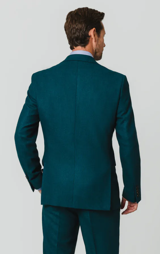 Teal Wool Flannel 3 Piece Suit - photo 5 Teal Wool Flannel 3 Piece Suit - photo 5
