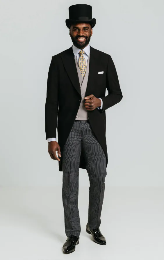 Ascot Package Black Morning Suit with Dove Grey Waistcoat - photo 1 Ascot Package Black Morning Suit with Dove Grey Waistcoat - photo 1