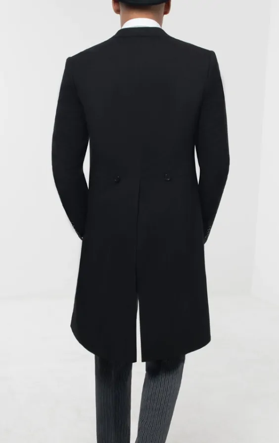 Dobell Black Slim Fit Morning Suit Tailcoat