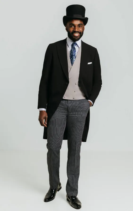 Black Slim Fit Morning Suit Tailcoat - photo 1 Black Slim Fit Morning Suit Tailcoat - photo 1