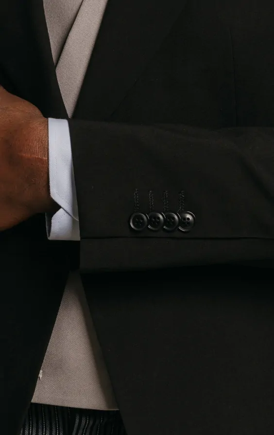 Black Slim Fit Morning Suit Tailcoat thumbnail 3