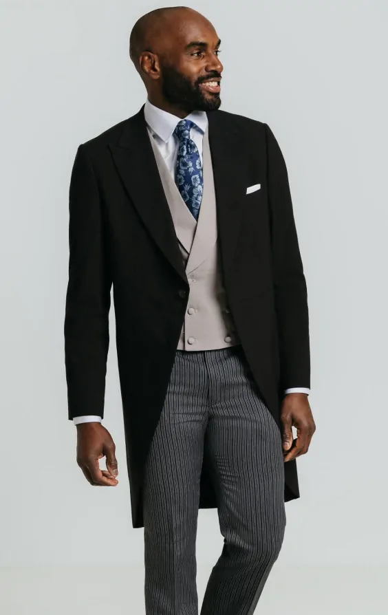 Black Slim Fit Morning Suit Tailcoat primary image
