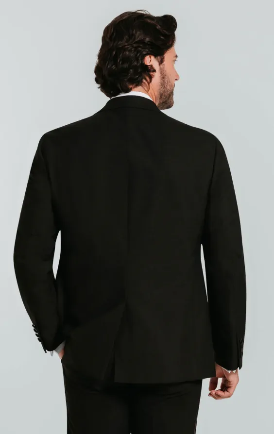 Black 3 Piece Tuxedo with Notch Lapel thumbnail 3