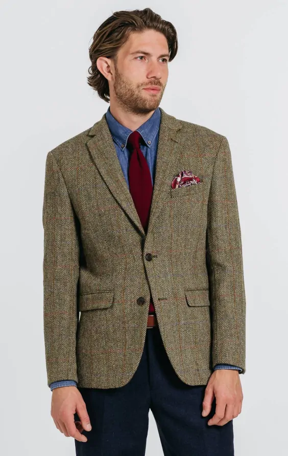 Herringbone Jacket Green Tweed Sports Jacket Green Tweed Sport