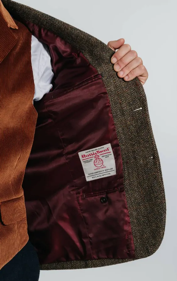 Veste Harris Tweed Laine - Hacking Jacket Overcheck Multi - UK 16