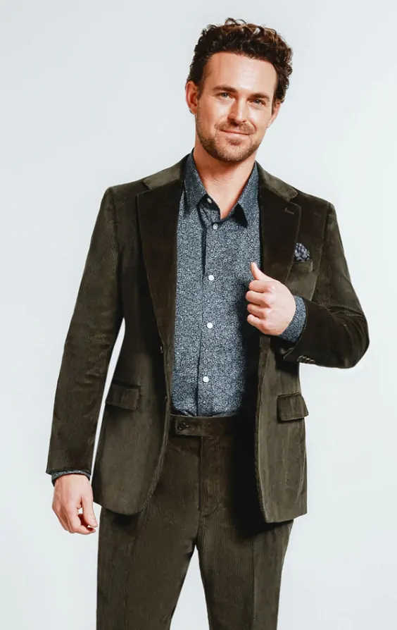 Dobell Green Corduroy Jacket