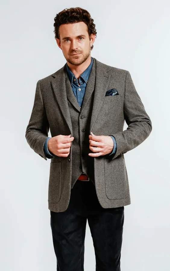 Pocket tweed jacket sales