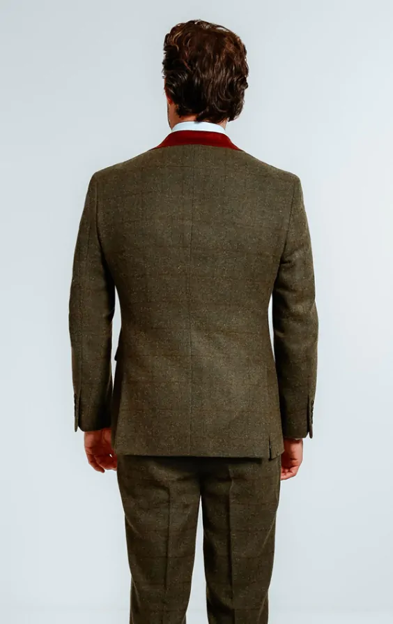 Green check tweed suit clearance