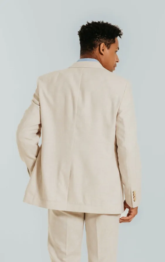 Cream Linen Suit thumbnail 3