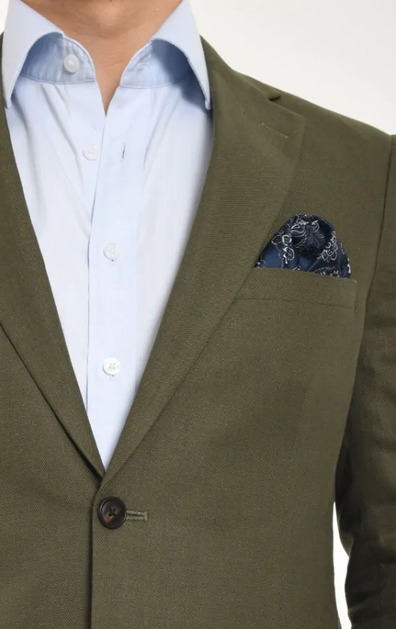 Khaki linen jacket online