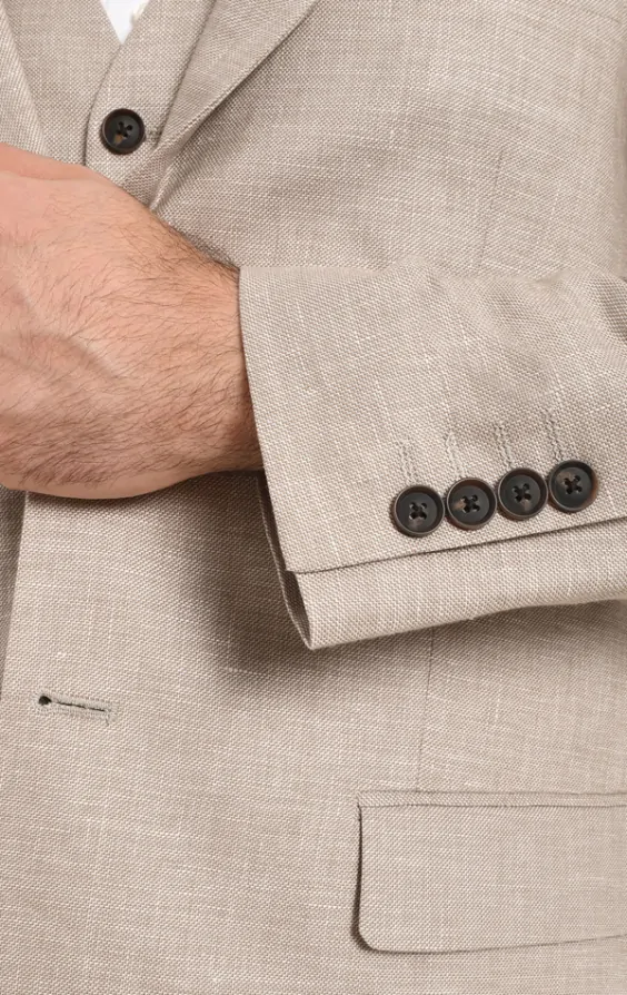 Dobell Sand Linen Jacket | Dobell