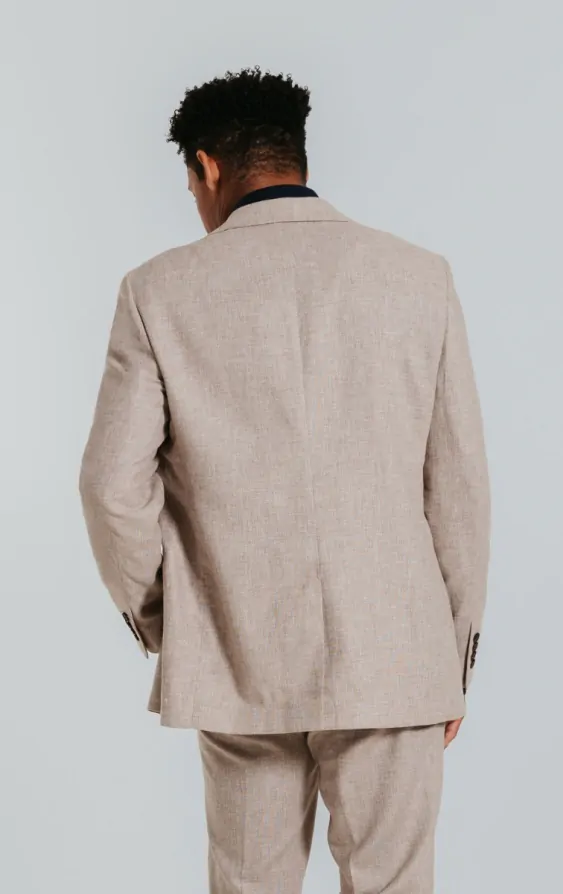 Sand Linen 3 Piece Suit thumbnail 3