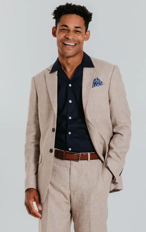 Sand Linen Suit Jacket | Dobell