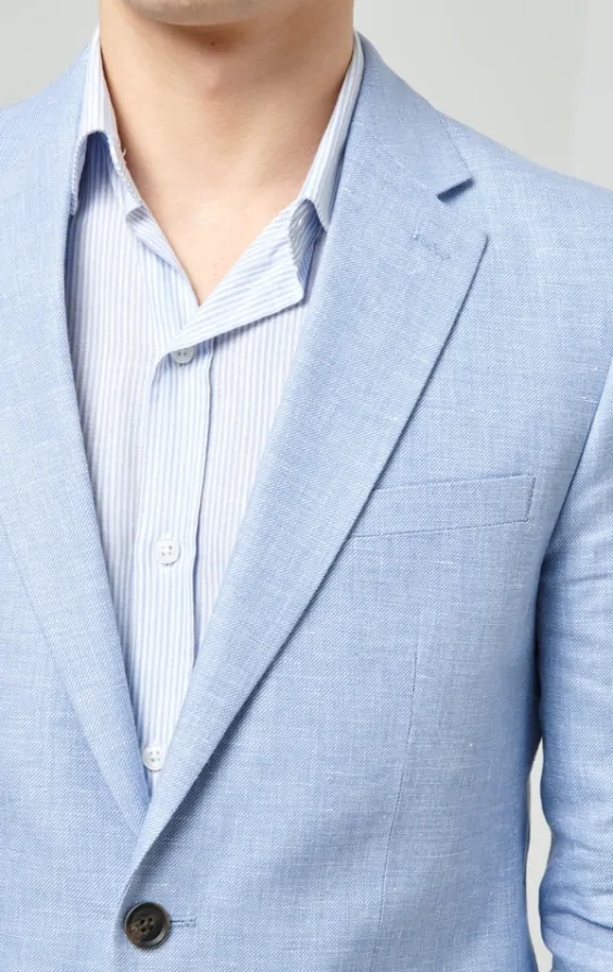 Light blue linen jacket shop