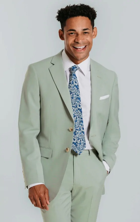 Dobell Pale Green Suit Jacket