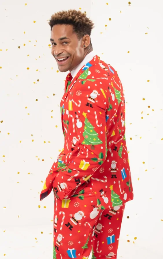 Festive Fun Red Christmas Suit