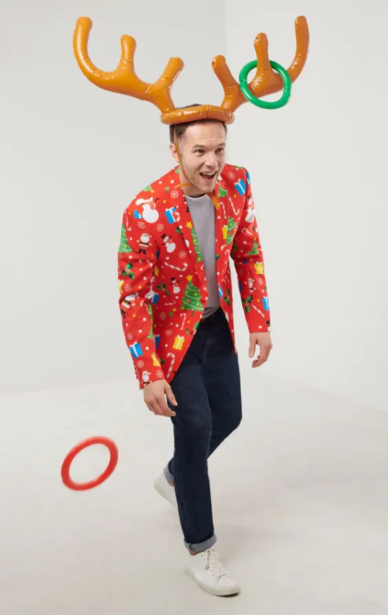 Red christmas jacket discount