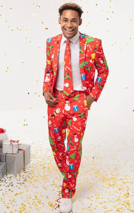 Festive Fun Red Christmas Suit