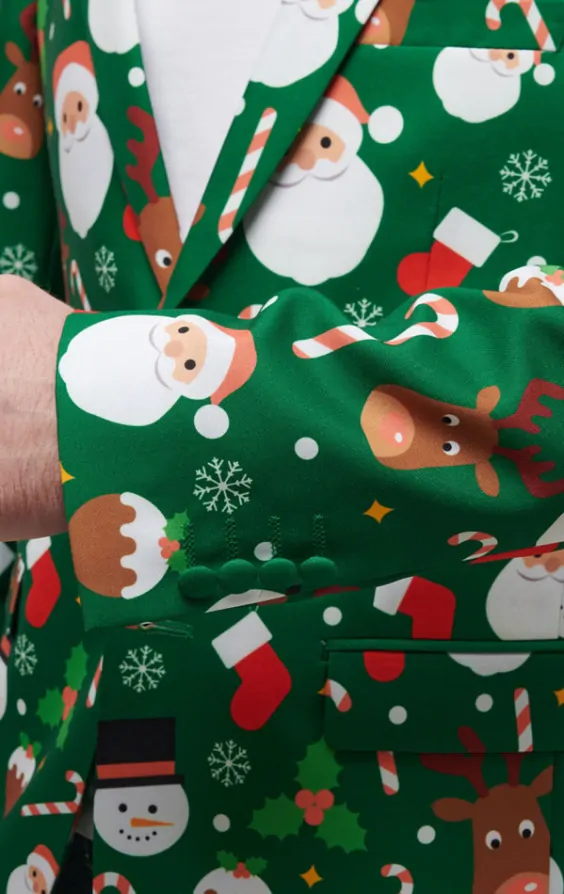 Dobell Santa Friends Green Christmas Jacket Dobell