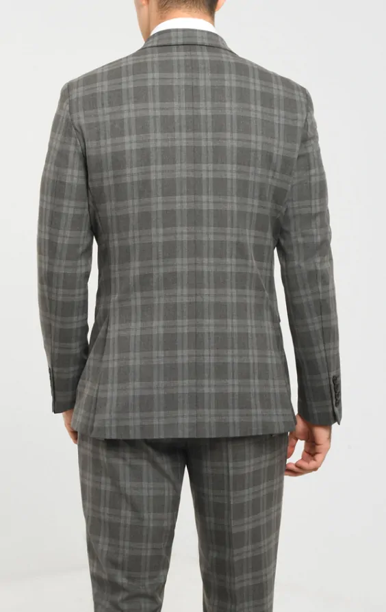 衝撃の激安コスパ・掘り出し物も Dobell Grey Shadow Check Suit Jacket | Dobell スーツ