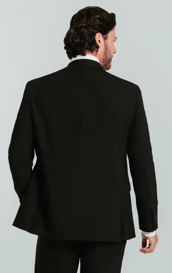 Mens slim fit black suit clearance