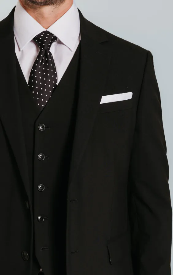 Black Slim Fit 3 Piece Suit - photo 4 Black Slim Fit 3 Piece Suit - photo 4