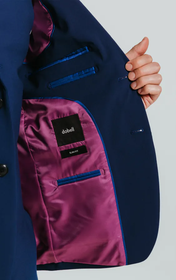 Blue Slim Fit Suit Jacket thumbnail 5