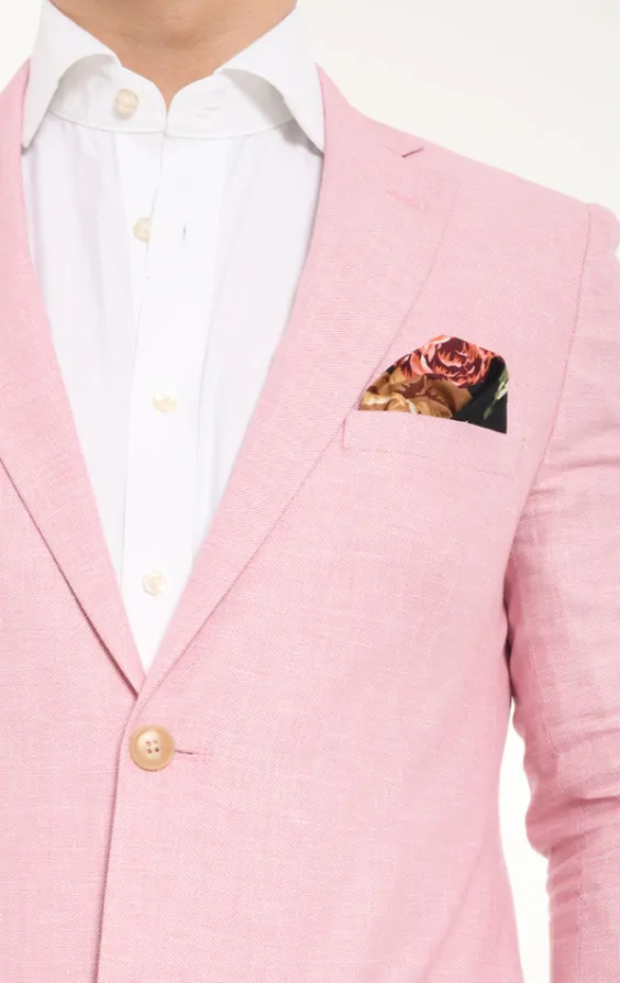Mens slim fit pink blazer shop
