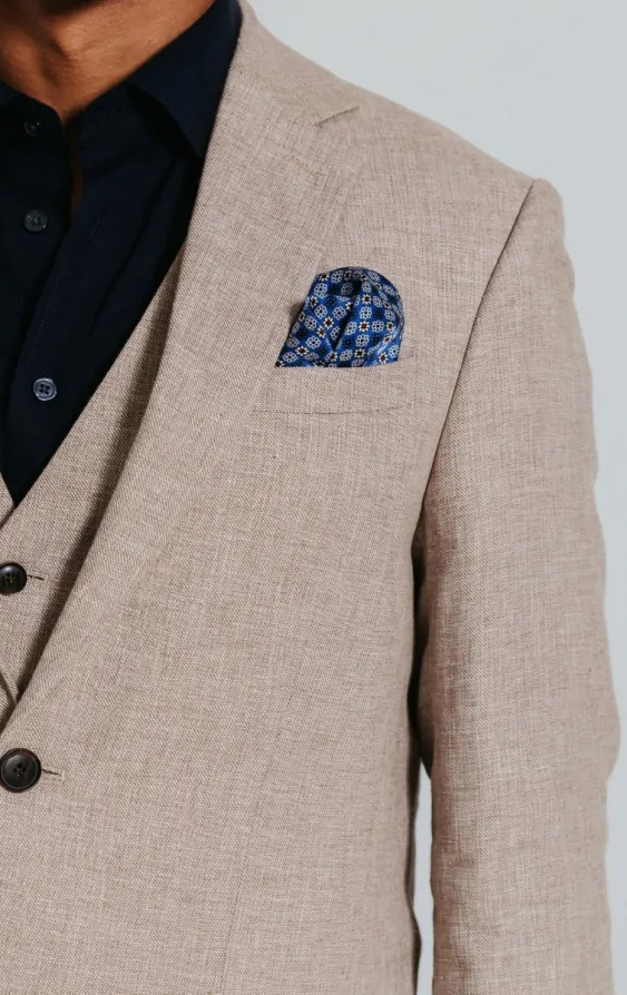 Sand Linen Slim Fit Suit thumbnail 5