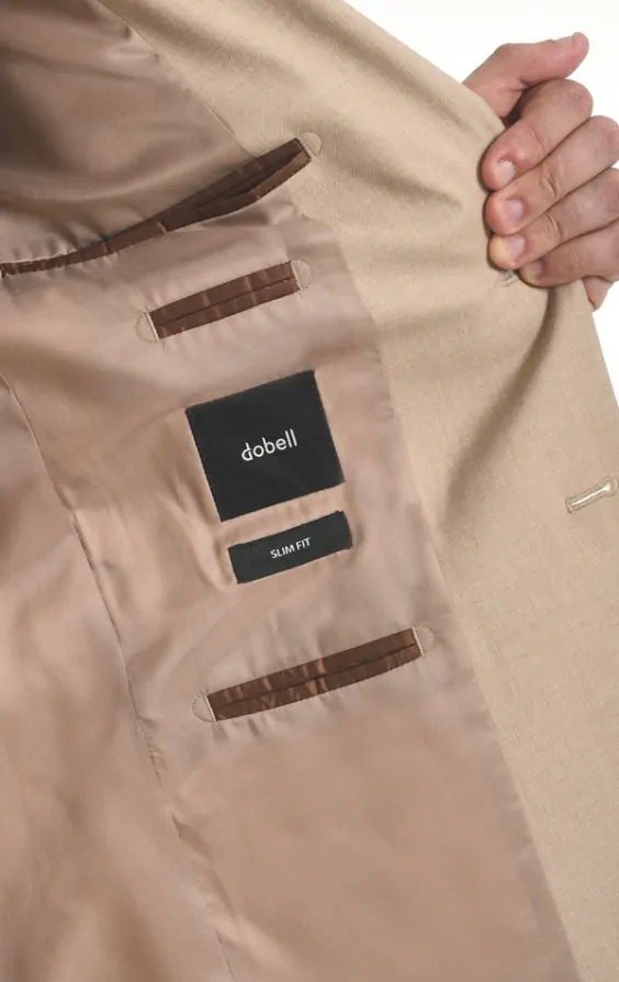 Camel button front slim coat clearance