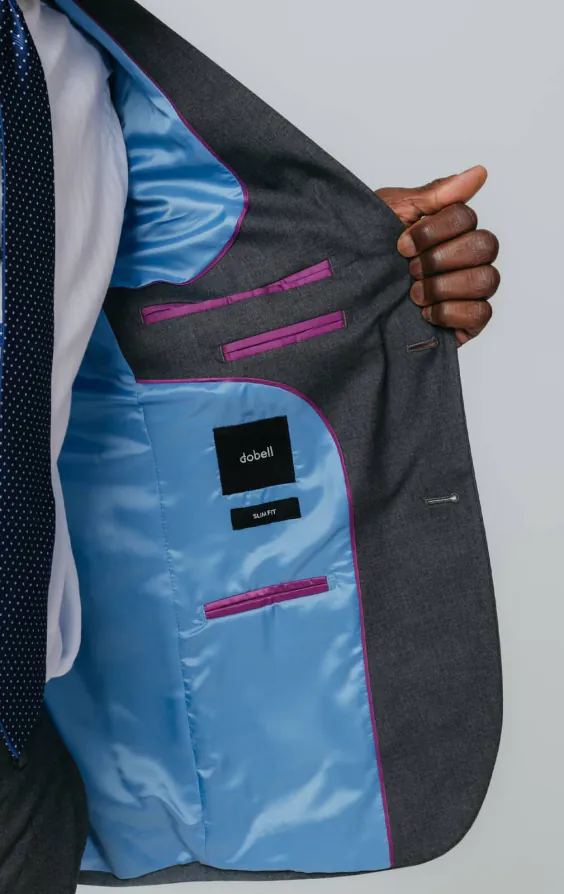 Grey Slim Fit Suit Jacket - photo 4