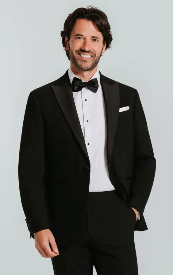Black Dinner Jacket with Peak Lapel primary image