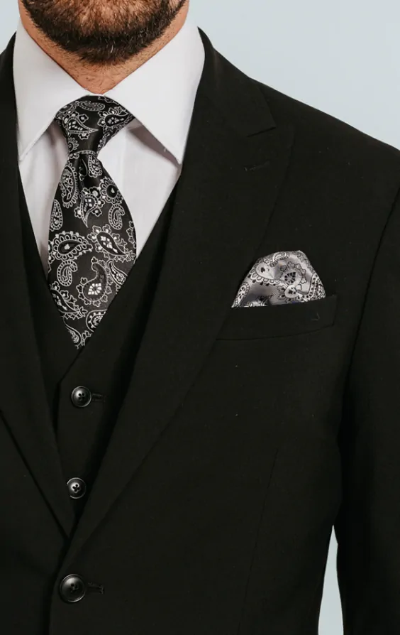 Black and white suit jacket top