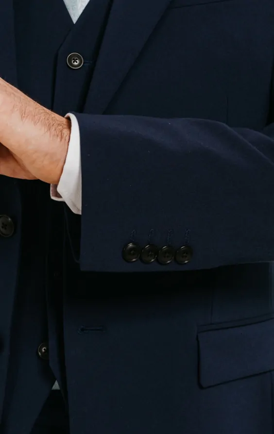 Blue Suit Jacket with Peak Lapel thumbnail 2