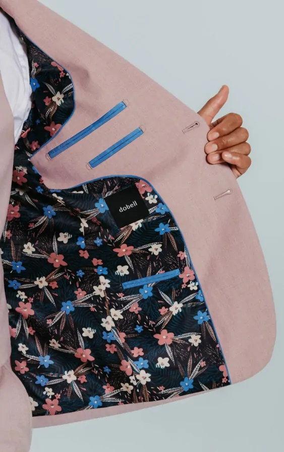 Dusty Pink Suit with Peak Lapel thumbnail 6