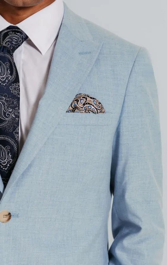 Light Blue Suit with Peak Lapel thumbnail 5