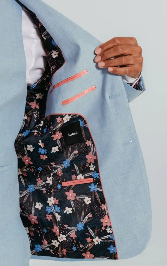 Light Blue Suit with Peak Lapel thumbnail 6