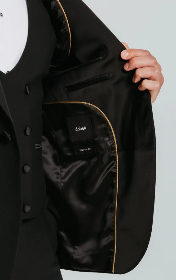 Black 2 Piece Tuxedo, Dress Shirt, Bow Tie thumbnail 4