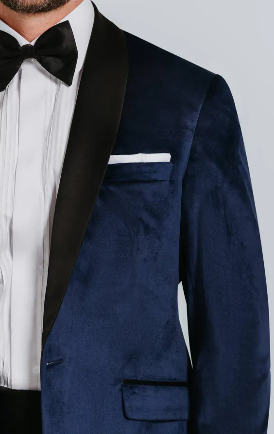 Navy Blue Velvet Jacket - photo 3 Navy Blue Velvet Jacket - photo 3
