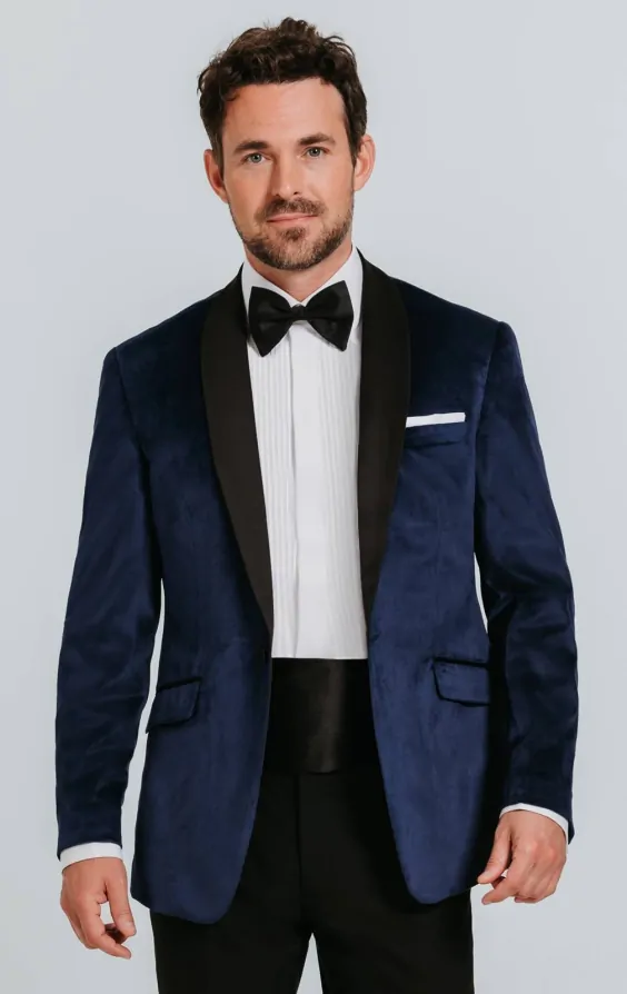 Navy blue velvet shrug deals