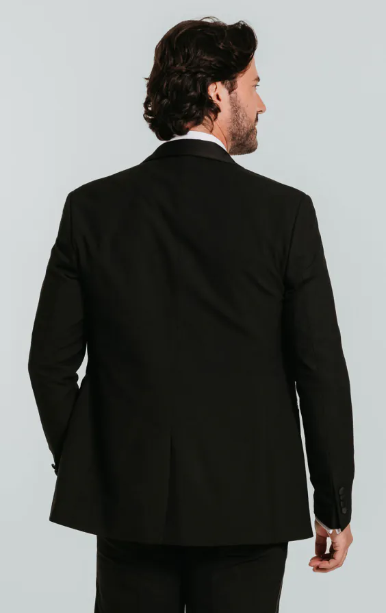 Black Slim-Fit 3 Piece Tuxedo with Shawl Lapel - photo 3 Black Slim-Fit 3 Piece Tuxedo with Shawl Lapel - photo 3