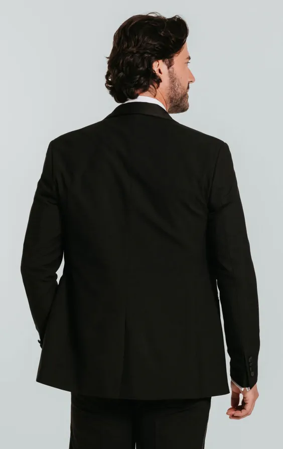 Secret Agent Black 2 Piece Tuxedo, Dress Shirt, Bow Tie thumbnail 3