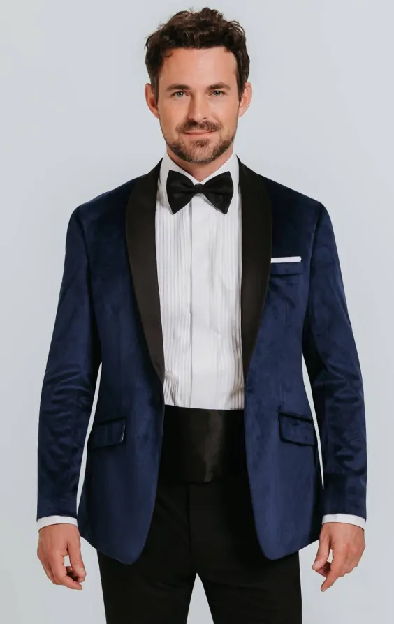 Slim fit velvet blazer new arrivals