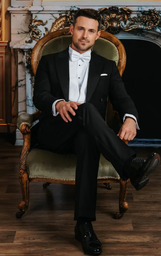 100% Wool White Tie Jacket thumbnail 2